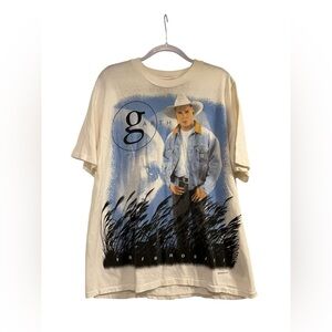 Vintage Garth Brooks "Fresh Horses" XL White Shirt 1996-1998
